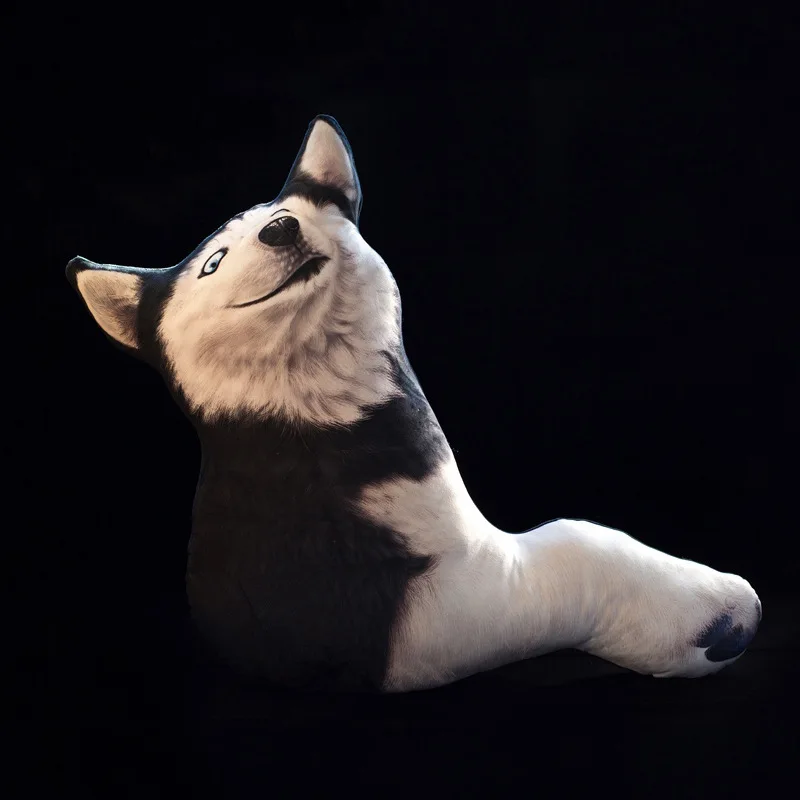 Горячая Распродажа мягкая игрушка животное Хаски нечетная собака нога Подушка