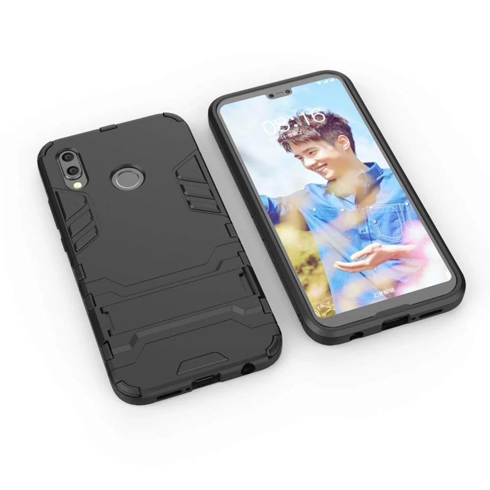 Чехол Hsmeilleur для Huawei P20 Lite двойной слой прочная броня ТПУ бампер ПК чехол подставка