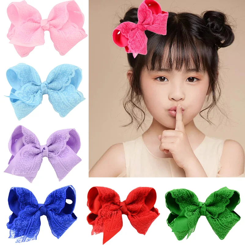 

Милые корейские кружевные банты для волос с зажимом Заколки для волос для детей головные уборы шпилька-бант заколка аксессуары для волос