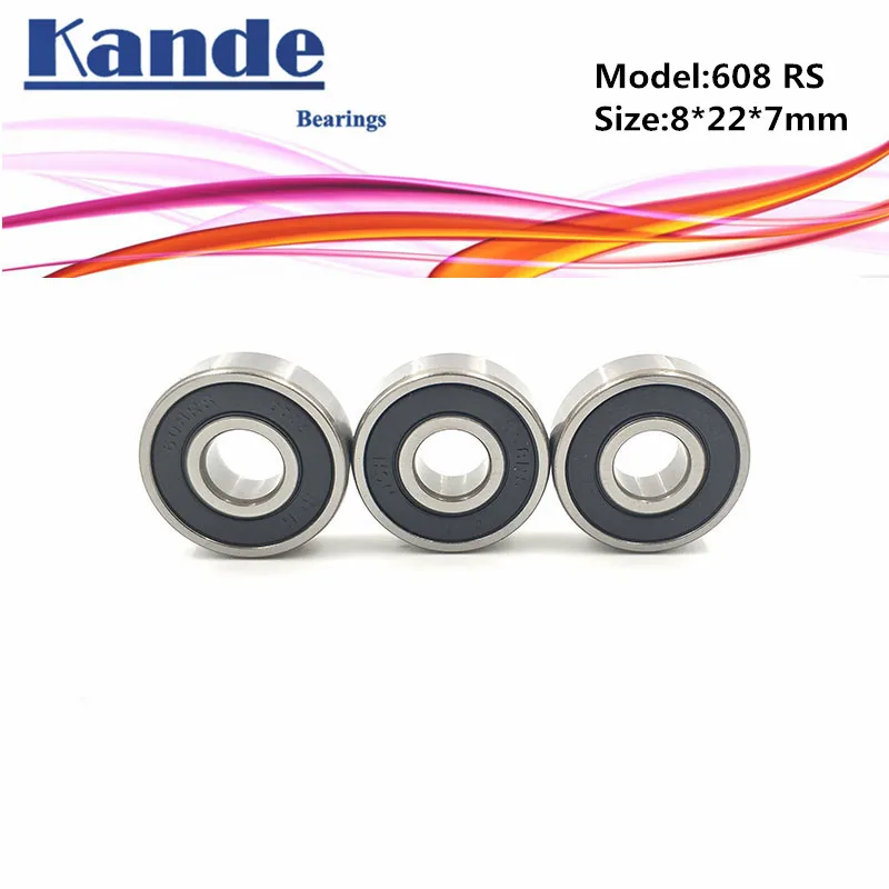 Kande подшипники 608RS ABEC-5 P5 608 2RS Z3V3 6082RS миниатюрный шариковый подшипник 8x22x7 мм 608 608-RS 608 RS