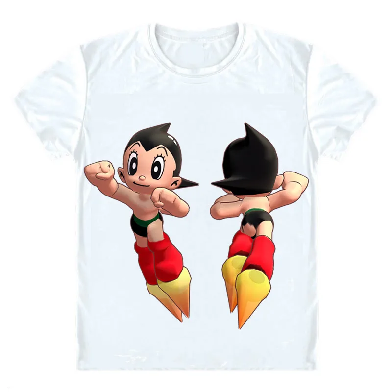 Футболки для мальчиков Astro рубашки с коротким рукавом аниме могучий Atom Tetsuwan Atomu