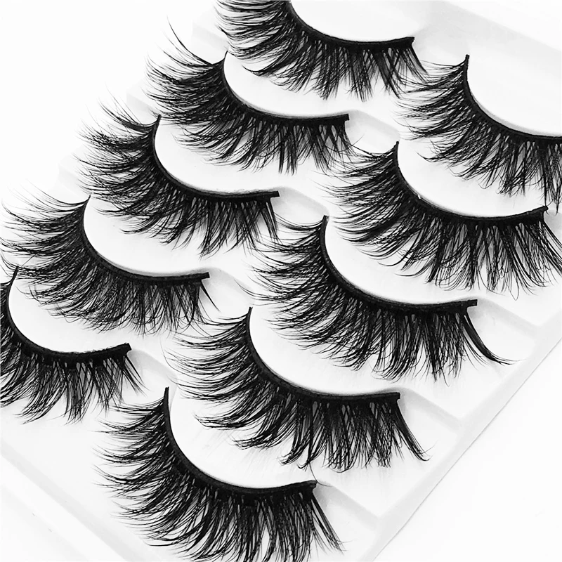 YOKPN 5 пар 3D норковые ресницы искусственные для наращивания натуральные Толстые