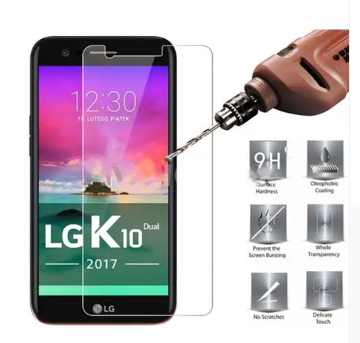 2 упаковки 2.5D для закаленного стекла LG K10 Защита экрана для LG K10 стекло для LG LV5/X400 M250 M250N защитная пленка
