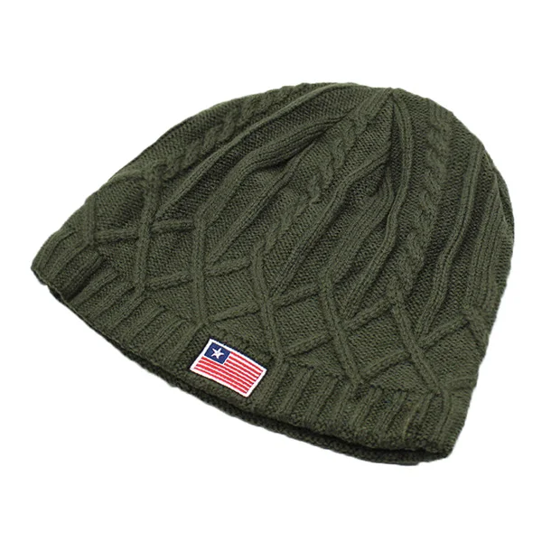 green Skullies Beanies, вязаная шапка для мужчин, зимние шапки для мужчин, шапка Gorras, полосатая шапочка, маска, мягкая мужская Балаклава, зимняя шапка, шапка - Цвет: green