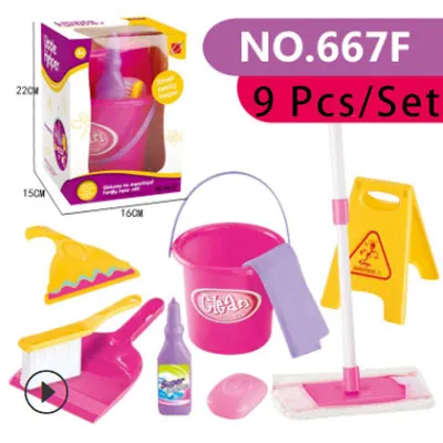 9 Pcs Set Горячее предложение 4 вида-1 шт. набор ролевые игры игрушки игрушка очиститель для Ведение домашнего хозяйства стиральная машина мини убирать игрушки D105 - Цвет: 9 Pcs Set
