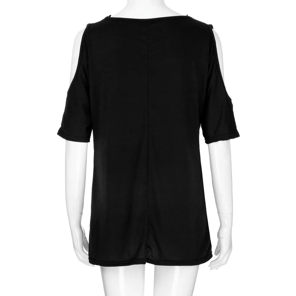 JAYCOSIN blusas Плюс Размер Женская рубашка короткая кружевная отделка V шеи холодное плечо без бретелек Топы Блузка mar29