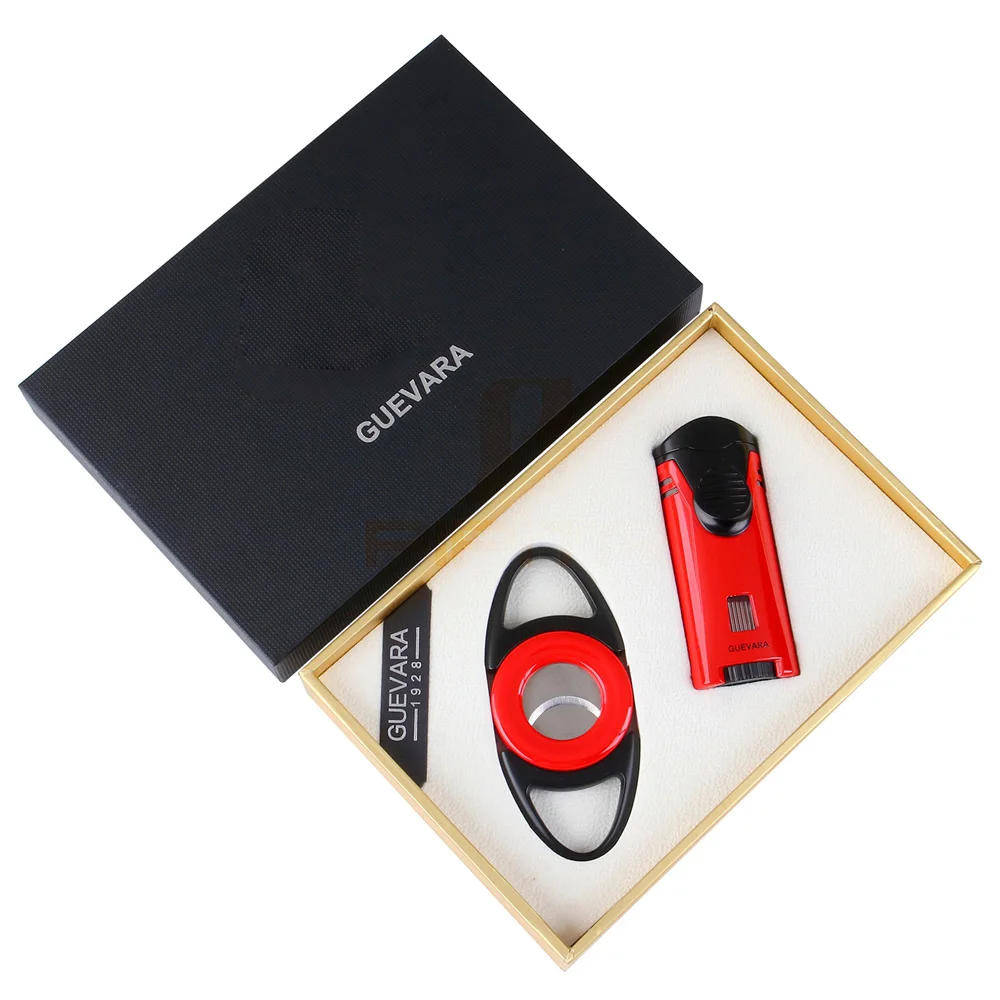 GUEVARA набор сигаретных зажигалок реактивная зажигалка двойной нож для сигар