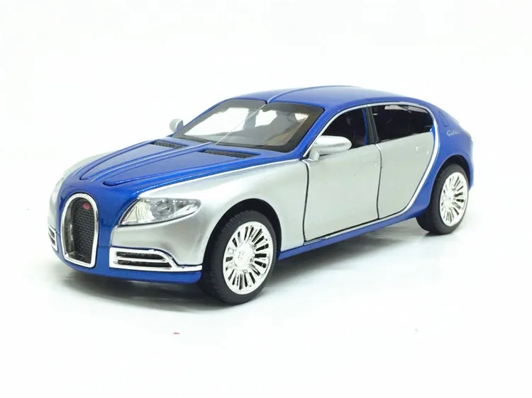 Silver 1/32 Diecasts игрушечный транспорт Bugatti Galibier модель гоночной машины игрушки для мальчика металлическая игрушка Коллекция рождественских подарков - Цвет: Silver