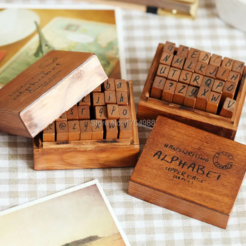 Набор деревянных штампов 28 шт./компл. печать букв и верхний деревянный штамп 40