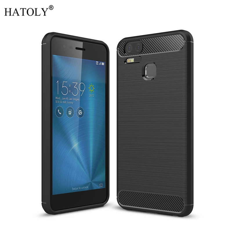 Чехол HATOLY для Asus Zenfone 3 Zoom ZE553KL противоударный мягкий силиконовый чехол с начесом