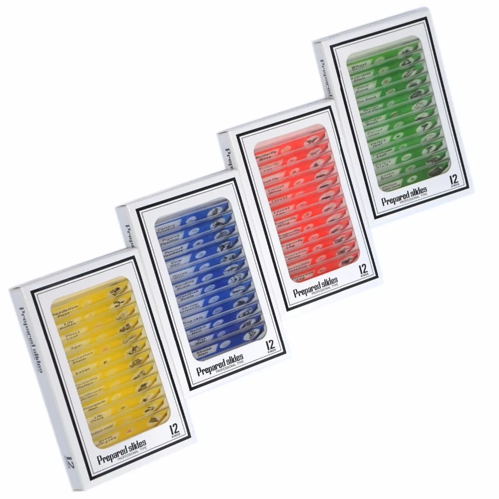 48 шт. Пластик подготовлены предметные головоломки биологический образец с 4