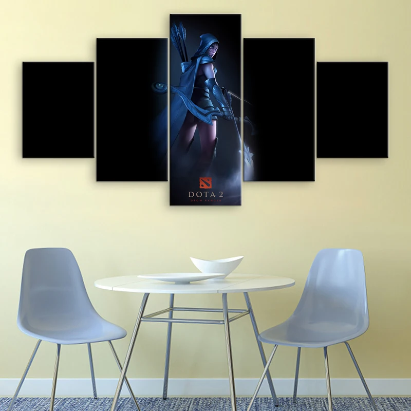 5 шт. Печать холст картины фотографии настенные декорации Dota 2 Drow Ranger игра постер