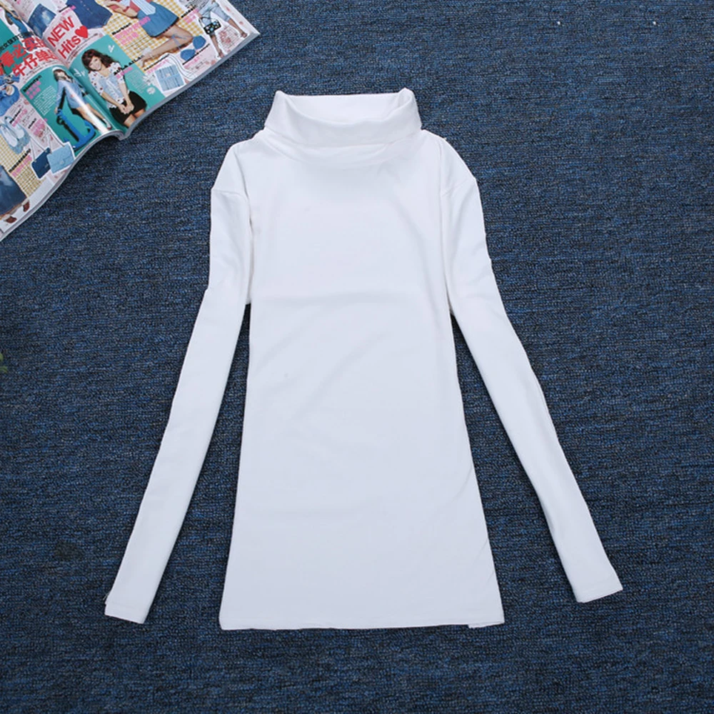 Женский белый пуловер с длинным рукавом тонкий эластичный вязаный свитер