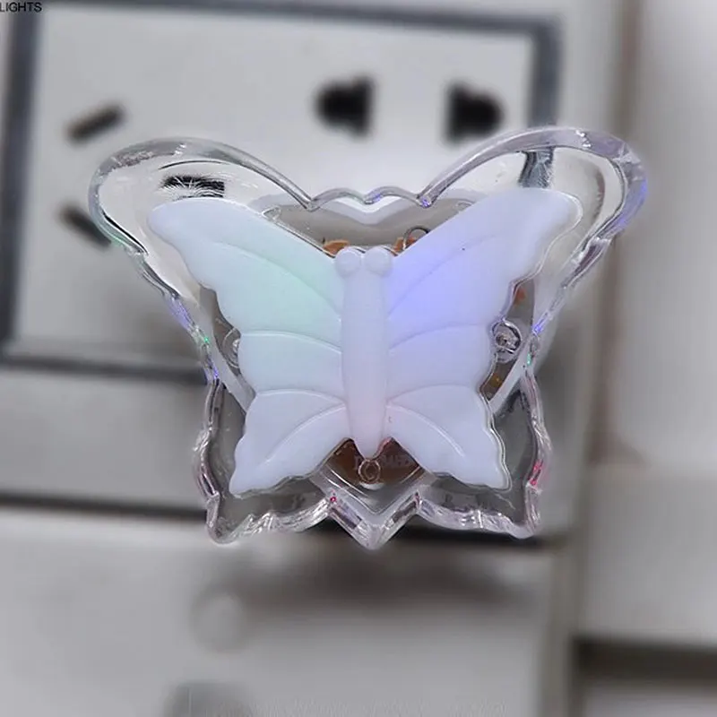 Светодиодная Ночная лампа с бабочкой энергосберегающая Милая цветная RGB