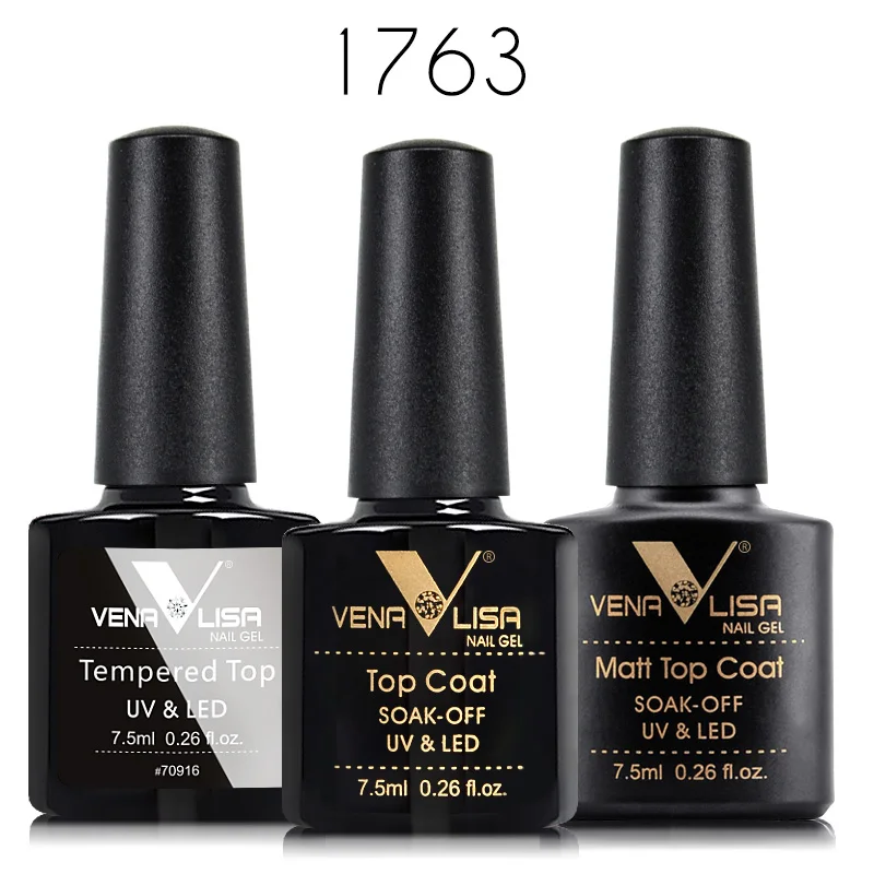 1763 Nail art soak off набор гель-лаков для ногтей VENALISA УФ СВЕТОДИОДНЫЙ Цветной Гель-лак для ногтей верхнее покрытие маникюр гель лак для ногтей гель основа - Цвет: 1763