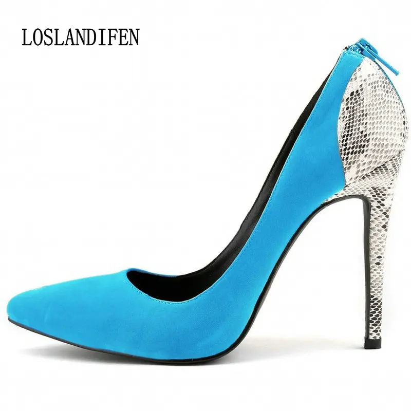 Туфли LOSLANDIFEN женские на высоком каблуке туфли лодочки тонком шпильке свадебные с