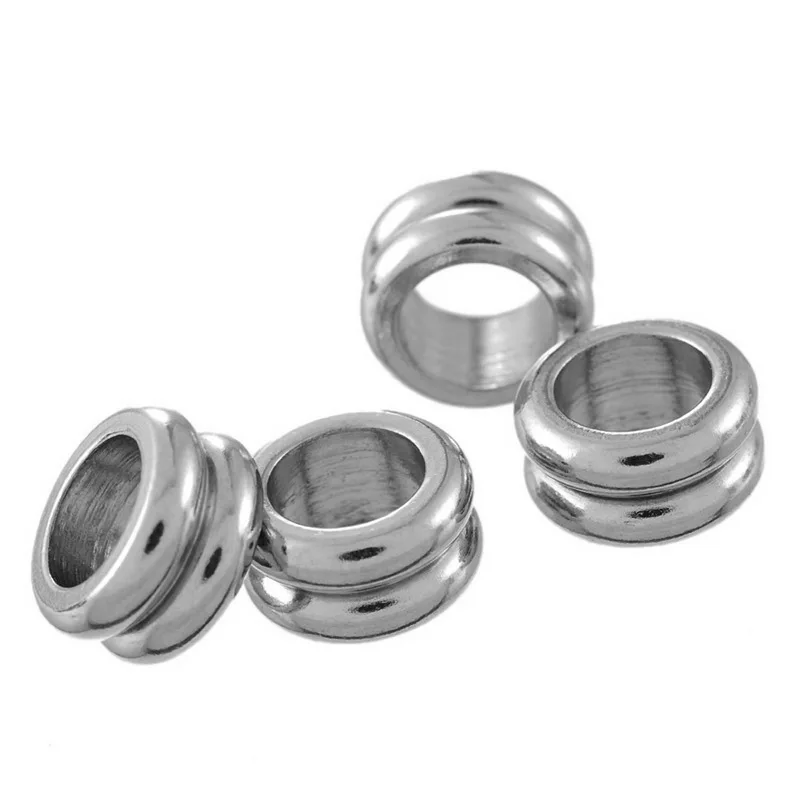 Круглые кольца из нержавеющей стали LASPERAL 10 шт. двухслойные для ожерелий