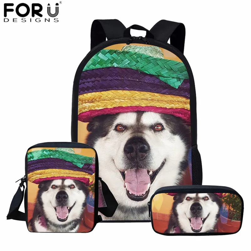 L5221CEK FORUDESIGNS/школьные сумки для мальчиков-подростков; рюкзак с принтом Alaskan Malamute; Детский Школьный набор; детские сумки для книг; сумка на плечо - Цвет: L5221CEK
