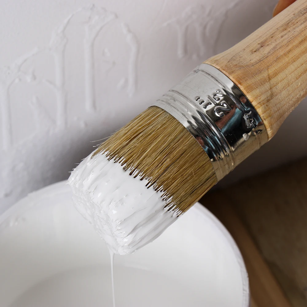 Head diameter 20/25/30/40/50mm Round Bristle Chalk Oil Paint Painting Wax Wooden Handle Brush Artist | Канцтовары для офиса и