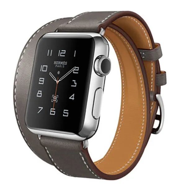 Ремешок из натуральной кожи для Apple Watch Series 4 3 2 с оригинальными адаптерами