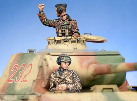 1/35 модельная фигурка из смолы наборы WW2 немецкий Panzer Commander набор несобранный