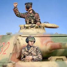 1/35 модельная фигурка из смолы наборы WW2 немецкий Panzer Commander набор