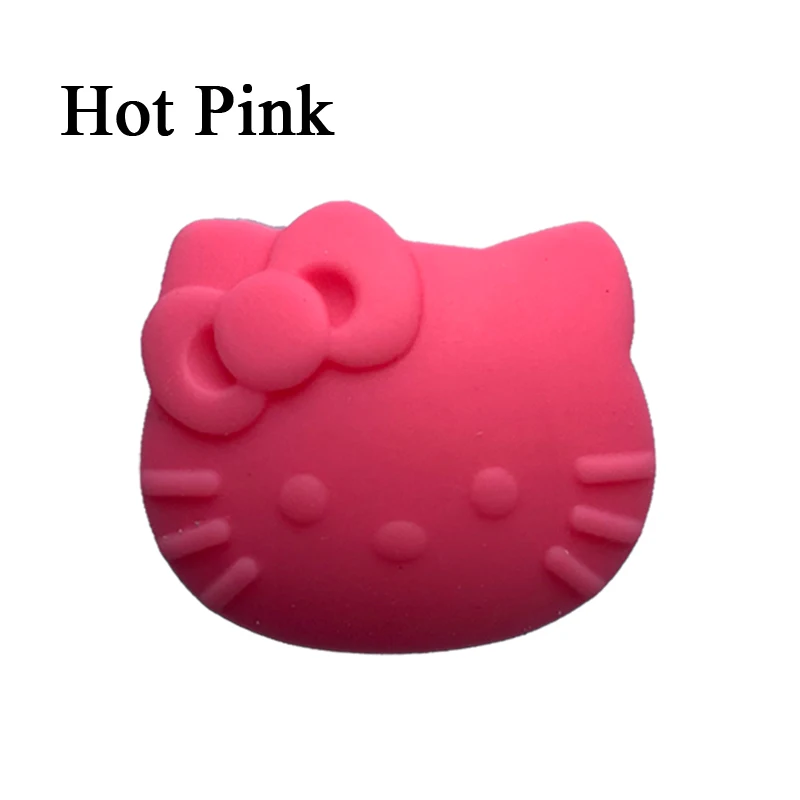 hot pink 10 шт./лот мультфильм hello kitty Силиконовый бисер ребенок Прорезывание Зубов Бисер безопасный пищевой сорт для кормления Жевательная Кошка Китти Силиконовые Бусины - Цвет: hot pink