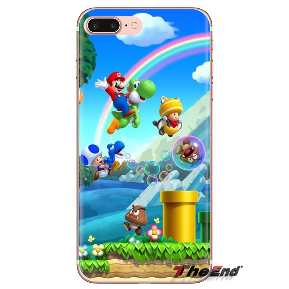 Супер Марио 3D обои для телефона мягкие прозрачные чехлы iPod Touch Apple iPhone 4 4S 5 5S SE 5C 6 6S 7