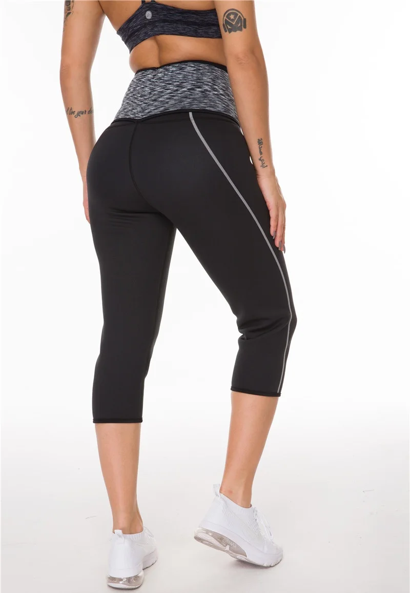 NINGMI Tummy Control Panties with Hook Waist Trainer Slimming Pants Neoprene Sauna Body Shaper Sport Leggings Shorts Butt Lifter
