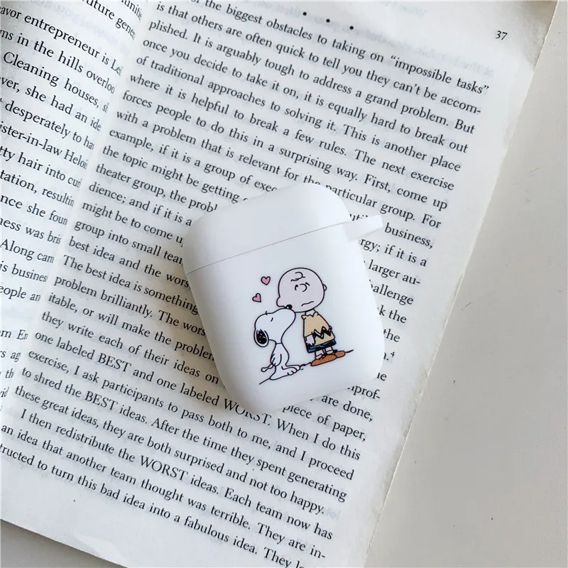 Милый мультяшный чехол для Apple airpods Чехлы беспроводные Bluetooth кожухи головных телефонов для Airpods чехол мягкий чехол из ТПУ защитный
