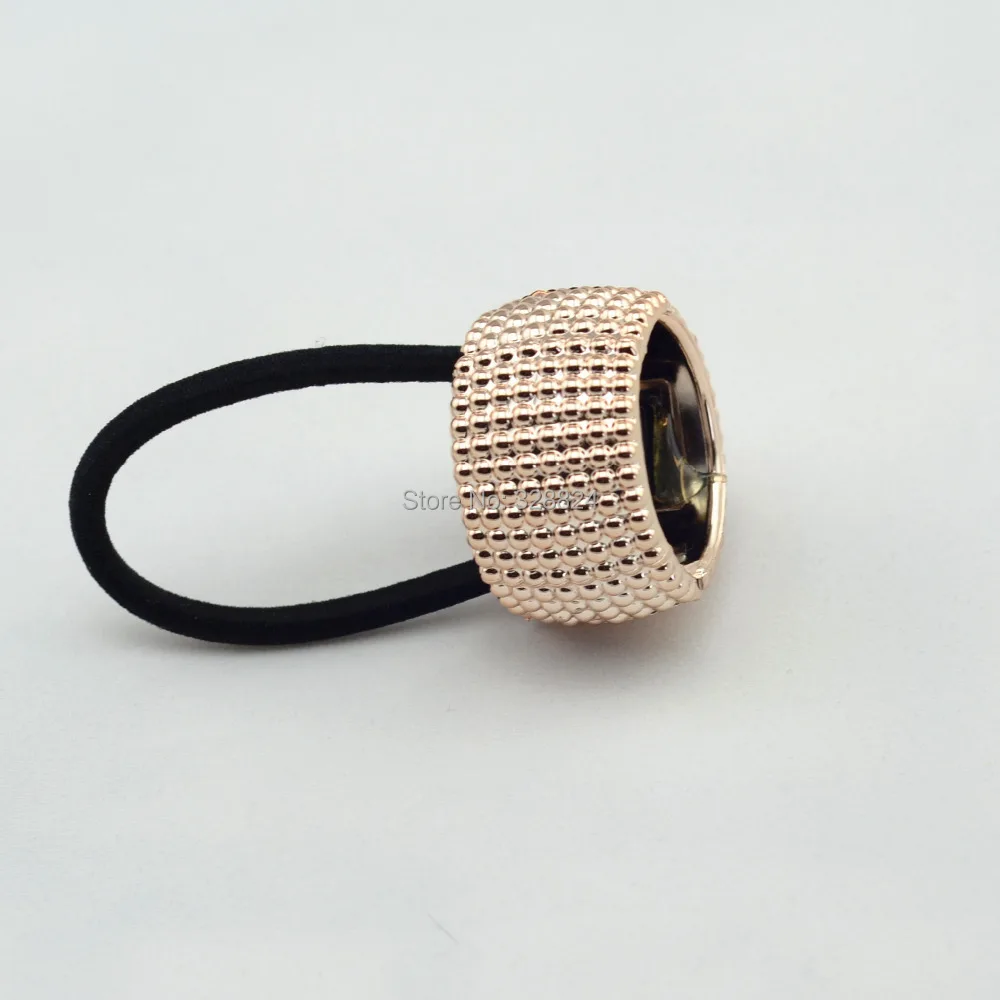 Панк готический поддельные металлические манжеты для волос конский хвост Зажим