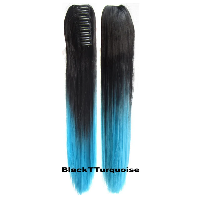 Женщины дамы Косплей 22 &quot/55 см Длинные Прямые Красочный Ombre Щековая Коготь