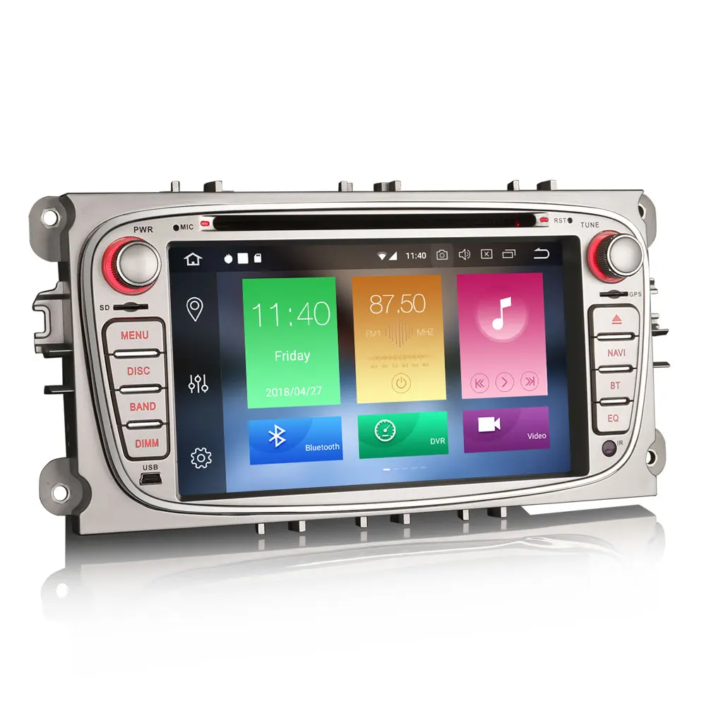 Erisin ES7409F 7&quot Android 8.0 Octa core 4G RAM Car DVD GPS Radio DVR DAB+ For Ford Mondeo Focus S/C-Max Galaxy | Автомобили и