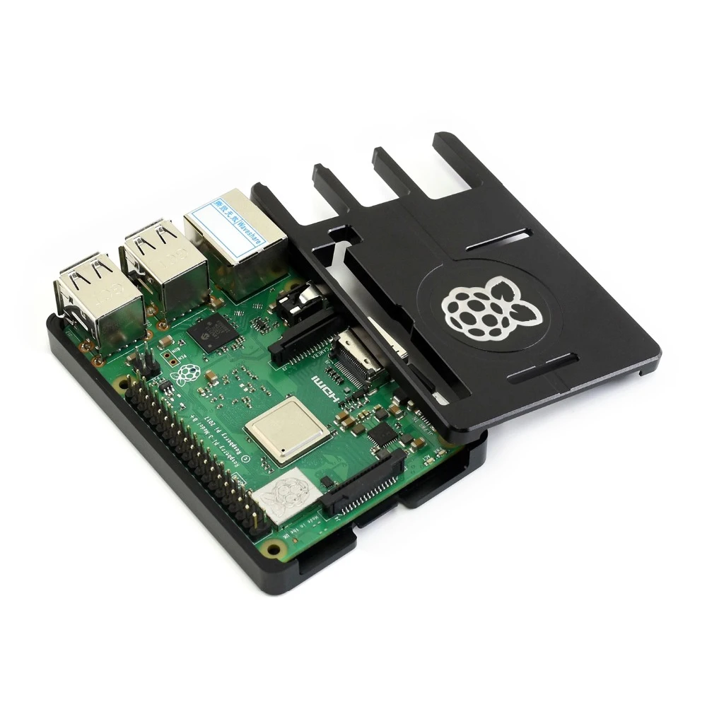 Waveshare Raspberry Pi чехол Тип K Черный алюминиевый сплав с ЧПУ|Демонстрационные стенды| |