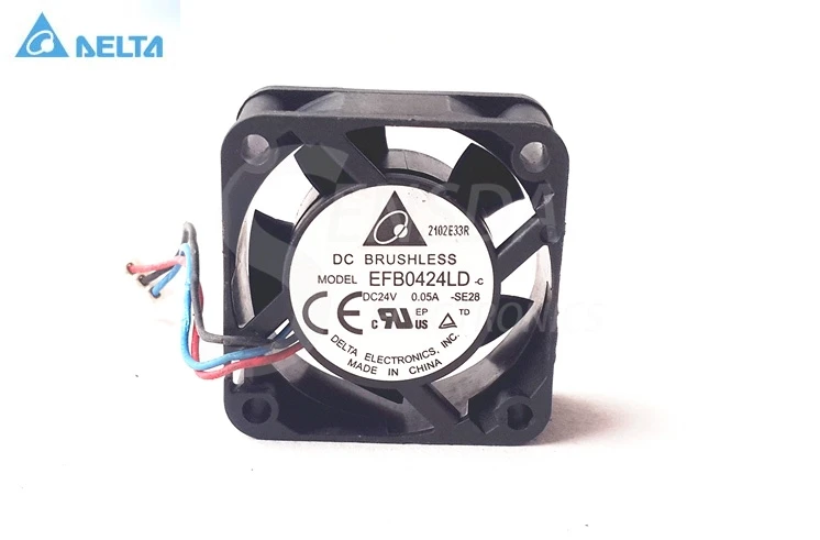 Для delta EFB0424LD DC 24V 0.05A квадратный вентилятор сервера 3 провода 40x40x20 мм 40 вентиляторы