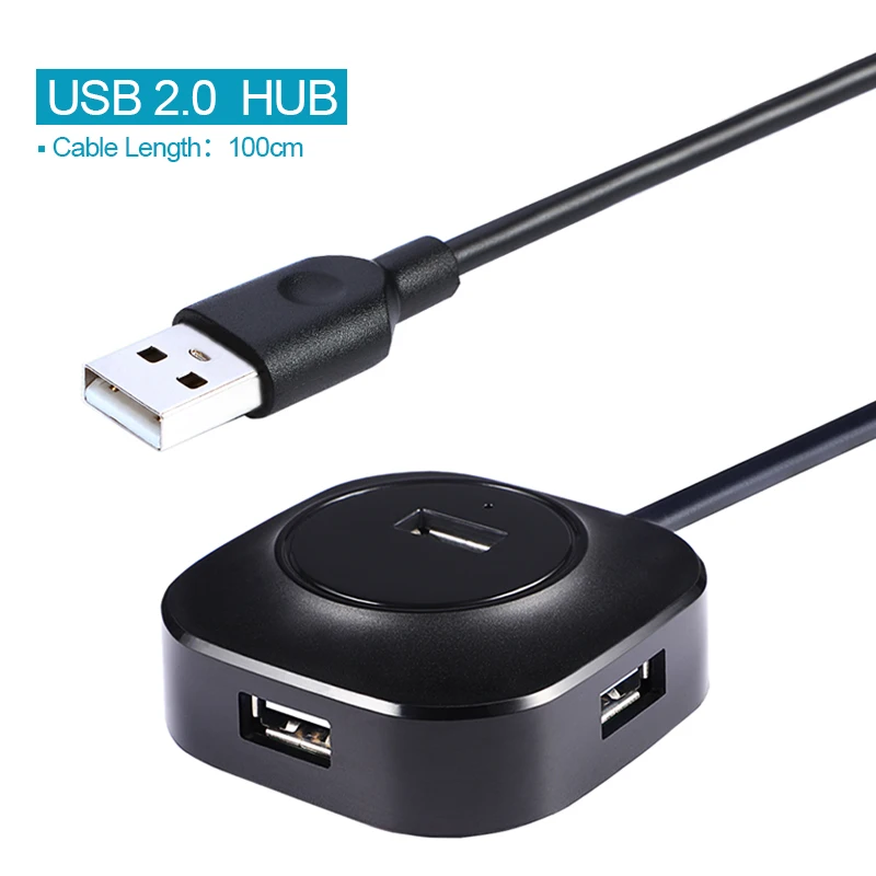USB 2.0 Cable 100cm EASYIDEA usb-хаб Мульти USB разветвитель 3,0 хаб микро USB 2,0 хаб внешний 4 порта для компьютера аксессуары ПК ноутбук - Цвет: USB 2.0 Cable 100cm