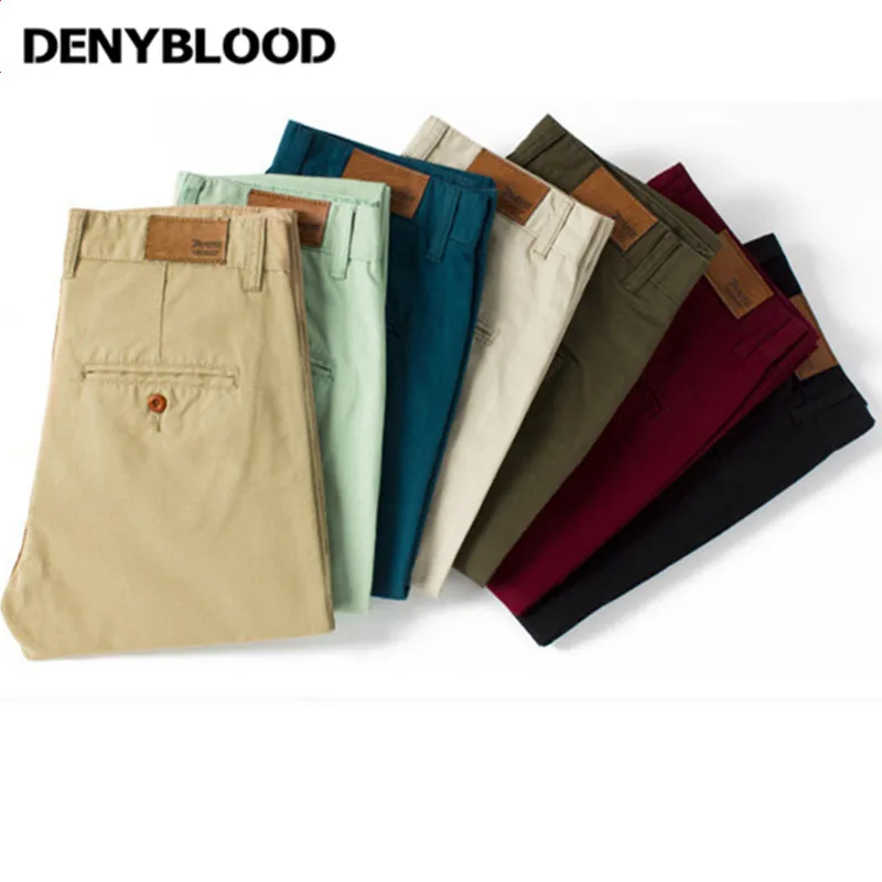 

Denyblood Jeans Mens Slim Straight Chino Pants Darked Wash Mens Slim Chinos Casual Pants Black,Army Green,Khaki 7Colours 501