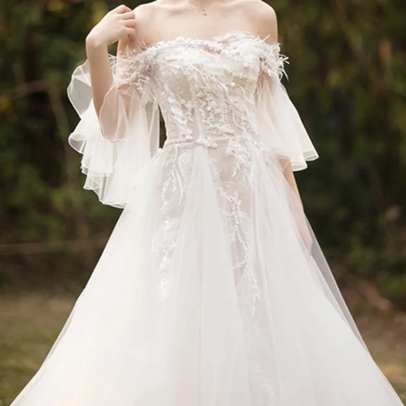 Свадебные платья 2019 модное романтическое платье невесты Пляжное Платье с