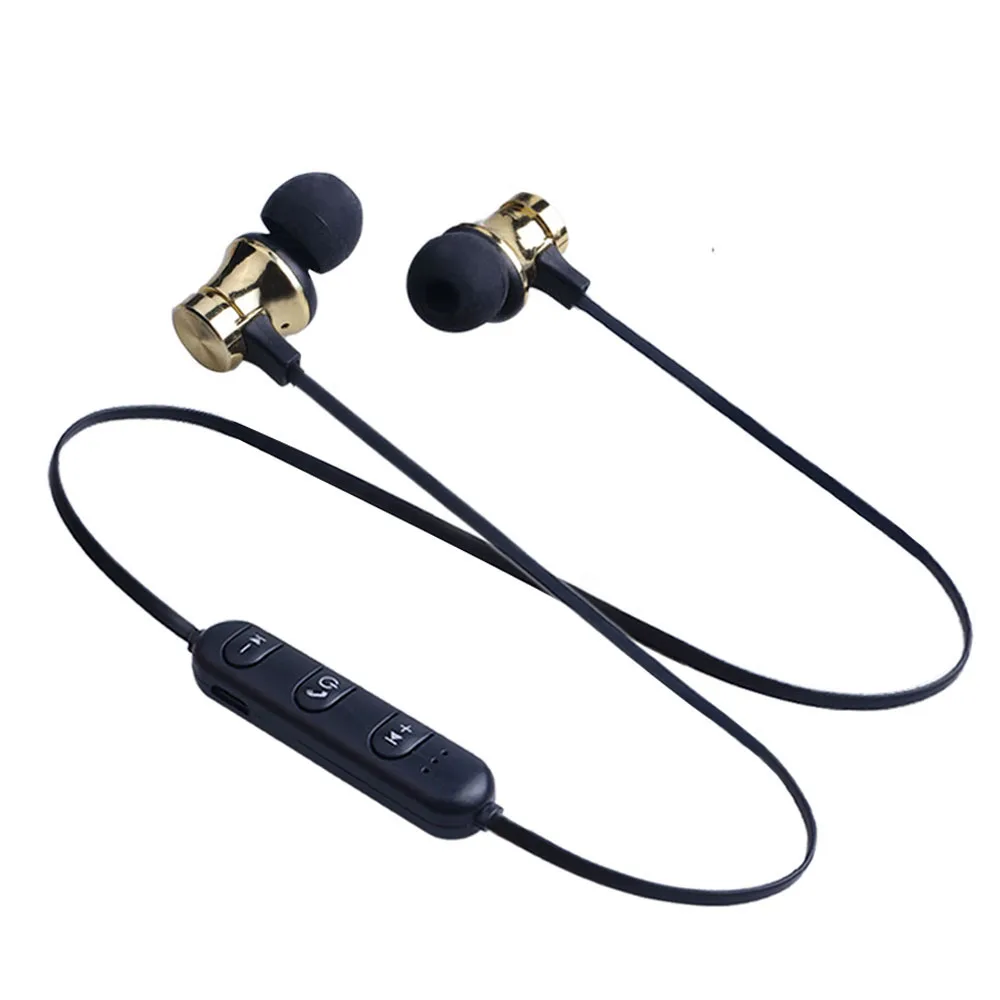 Золотой Беспроводные наушники, Bluetooth наушники для телефона, шейные спортивные наушники для samsung, sony, huawei, xiaomi - Цвет: Золотой