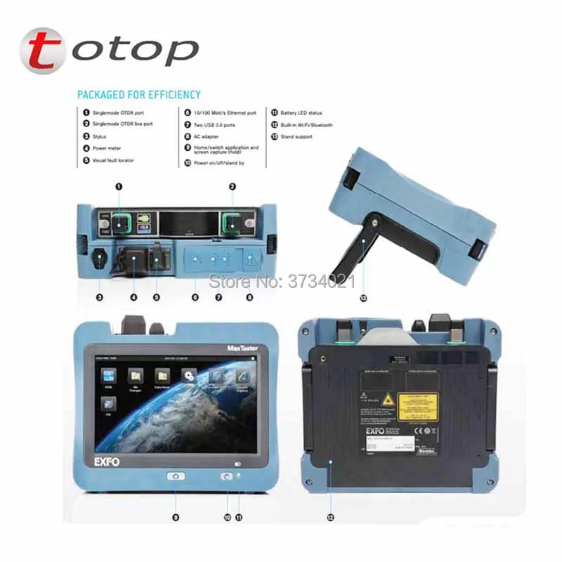 Вспышка Многоязычный интерфейс OTDR EXFO MaxTester-720C Оптический измеритель