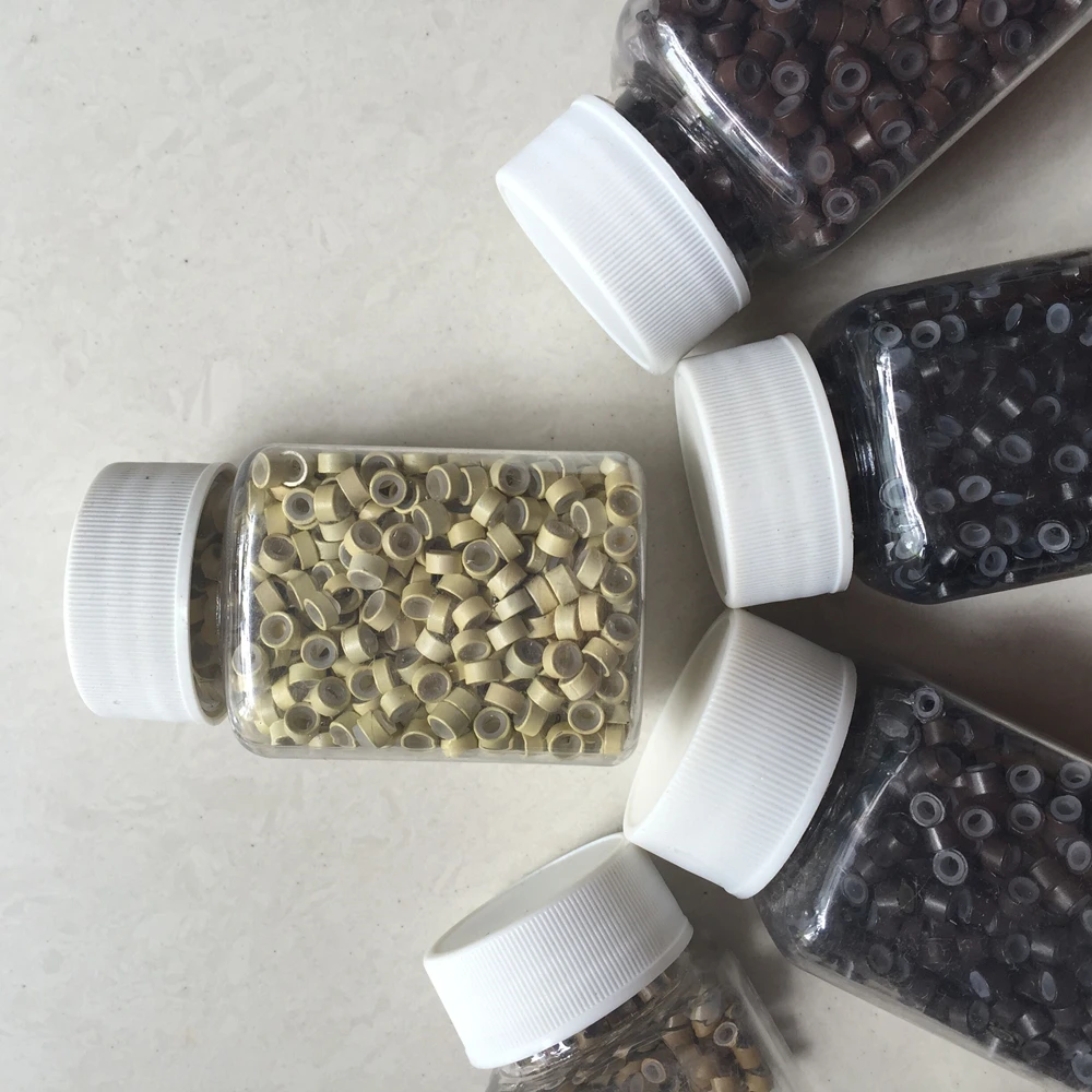 Оптовая продажа 1000 шт. микро кольца для наращивания волос инструменты кольцо с