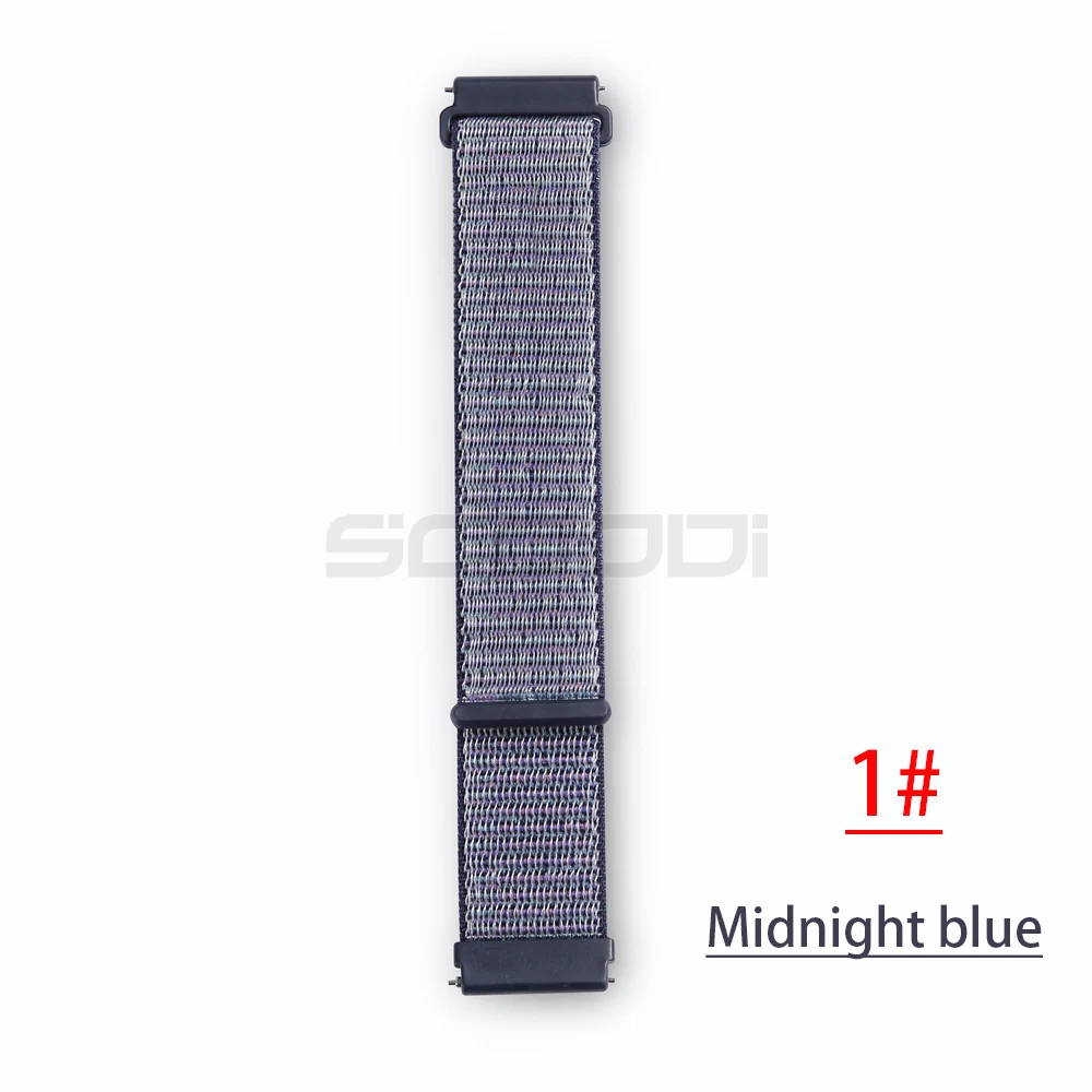 Midnight Blue Нейлоновый тканый ремешок для Garmin vivoactive3 HR, Смарт-часы, носимый браслет на запястье для Garmin Forerunner 645, музыкальный ремешок для часов - Цвет: Midnight Blue