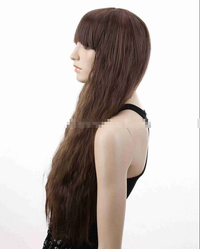 Бесплатная доставка USPS к США АНИМЕ Светло-Коричневый Женщины Длинные Вьющиеся