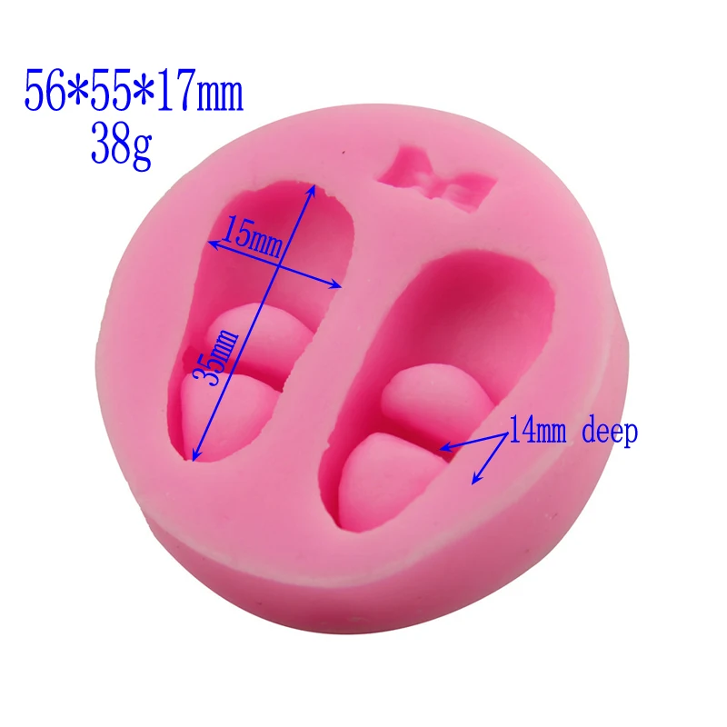 3d Shoes Silicone Mold Children's Day Candy Cake Decoration Baking Tools Bow Baby Formas De | Дом и сад