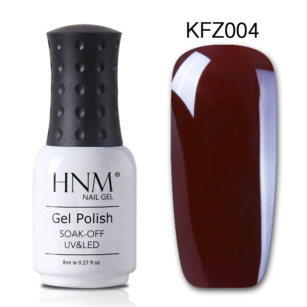 coffee 004 HNM 8 мл Гель-лак для ногтей Чистый Розовый Цвет замачиваемый УФ светодиодный лак для нейл-арта Полупостоянный Гибридный Гель-лак базовое верхнее покрытие - Цвет: coffee 004
