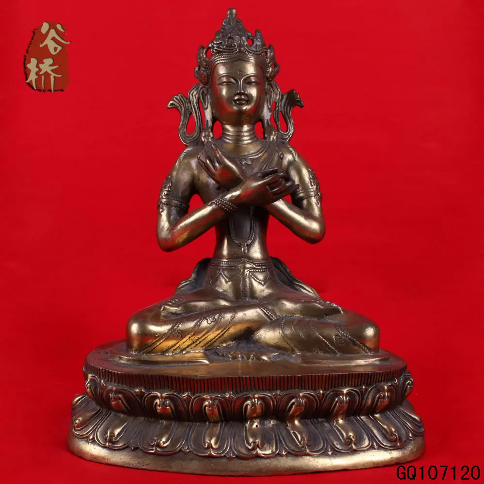 

India Religious Exquisite Handwork Copper Shingon Buddha Statue Brass Craft Home Decoration