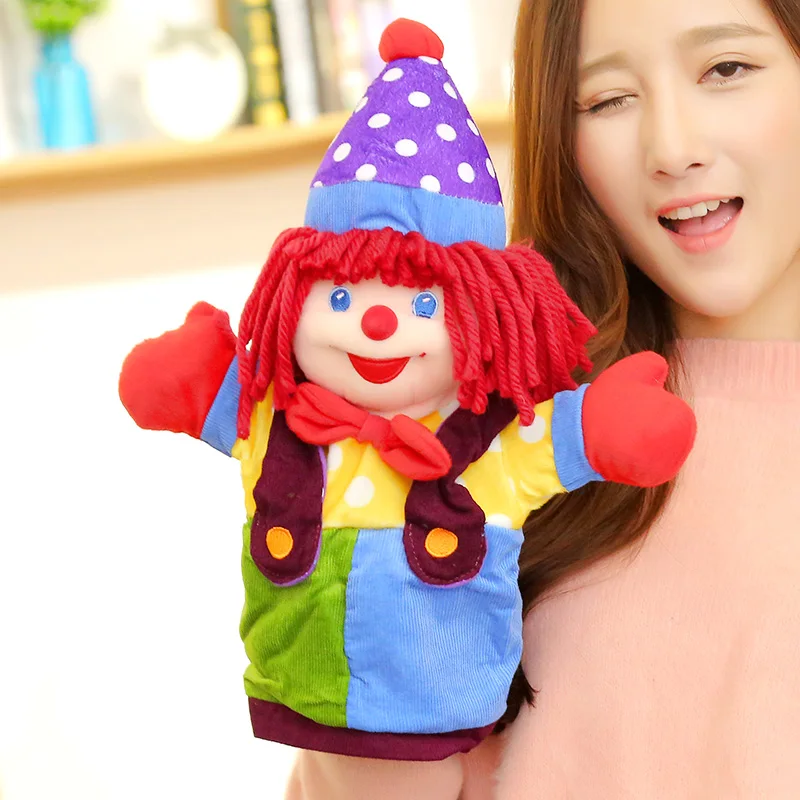 Тканевая кукла-клоун 37 см клоун ручная кукла обучающая помощь куклы игра