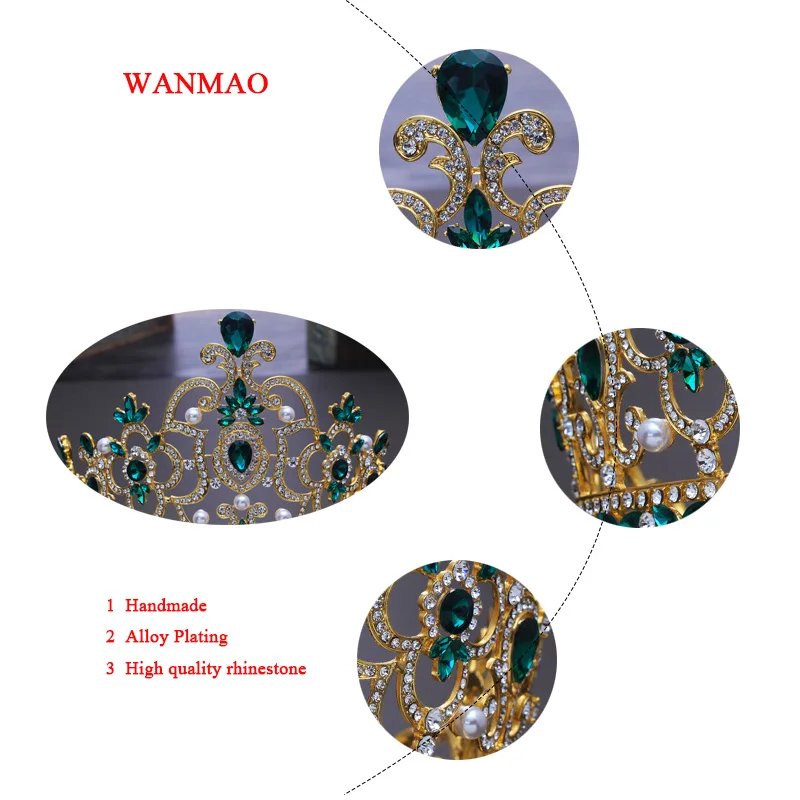 High-grade bride Baroque Crown Accessories Personality Large Headdress Wedding Queen Women Jewelry HD288 | Украшения и аксессуары