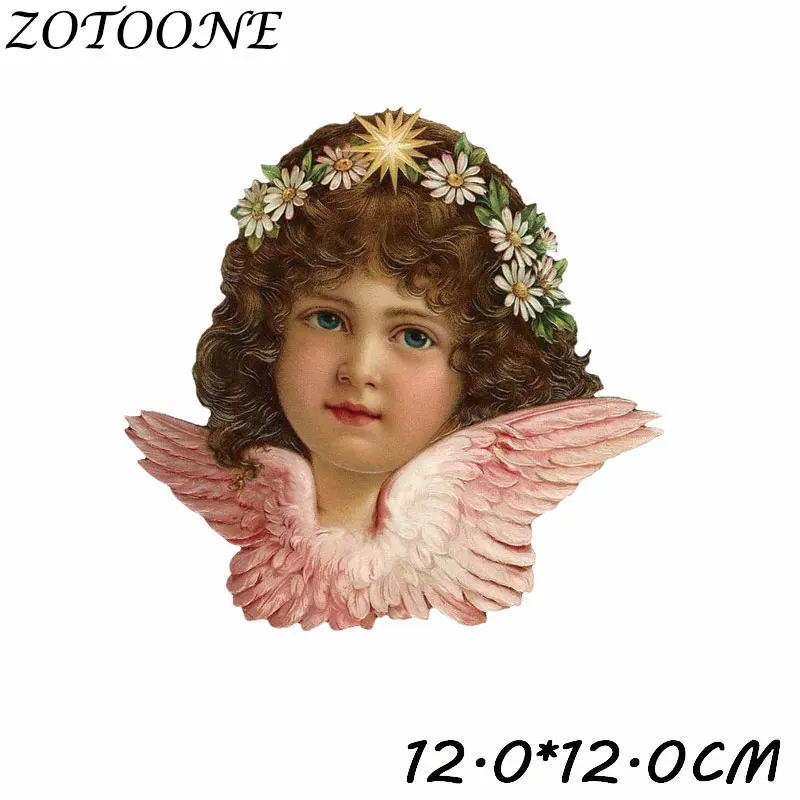ZOTOONE милые нашивки с ангелом, нашивки с утюгом для одежды, детская одежда, сделай сам, украшения для одежды, железные нашивки с инопланетянами, E - Цвет: 61