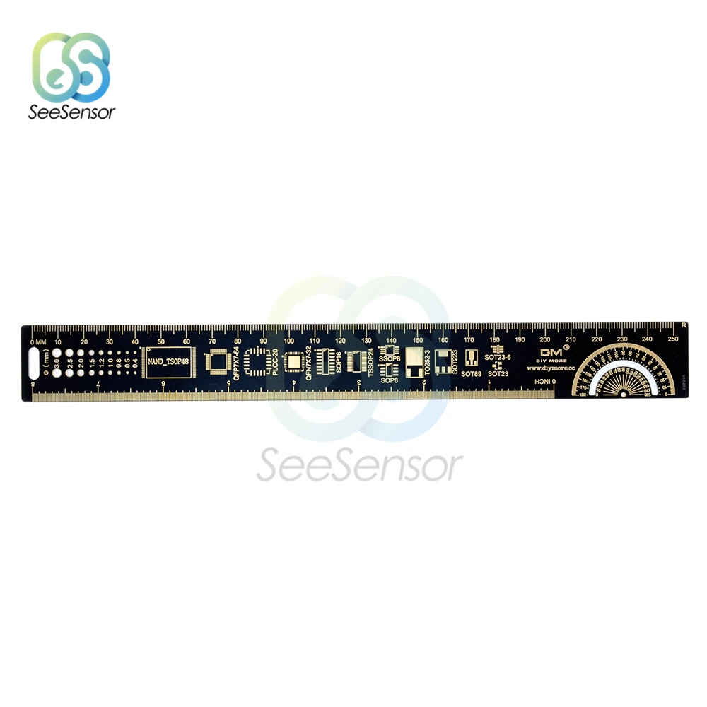 Линейка PCB 25 см 10 дюймов для электронных инженеров измерительный инструмент